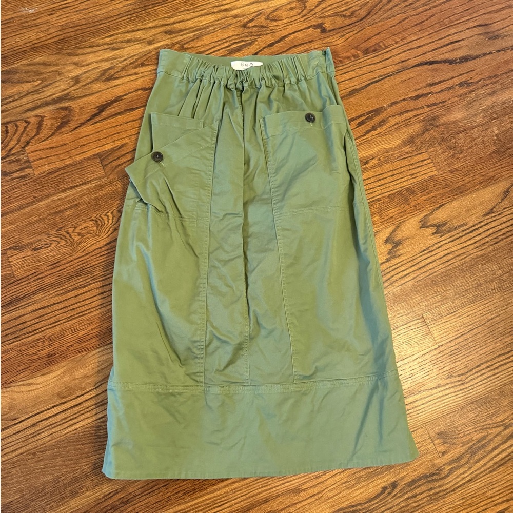 Army Green Pencil Skirt